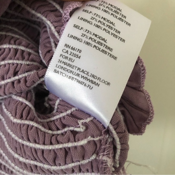 URBAN OUTFITTERS Purple Modal Smocked Tank Top - Picture 9 of 9